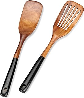 Wooden Black Spatula - 2 pieces